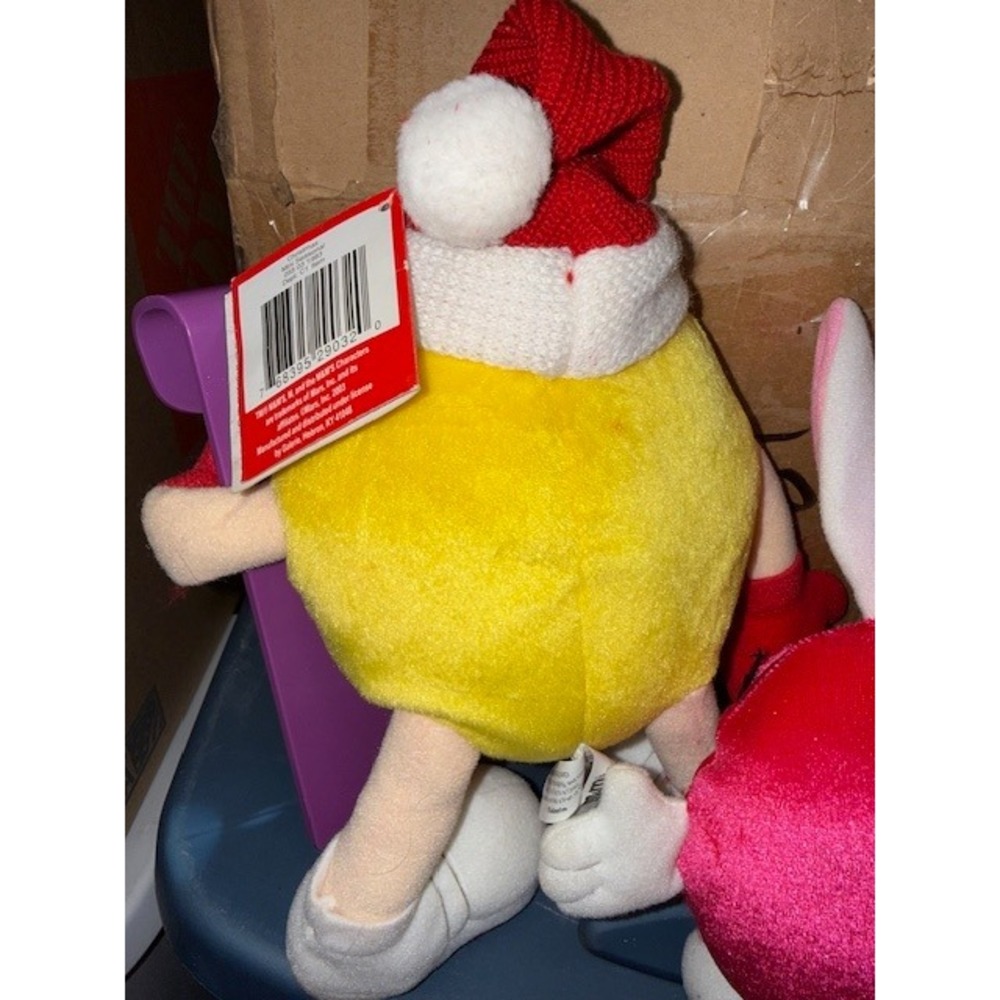 M&M M&Ms Christmas Plush Yellow Red Green Bunny Holiday - Picture 8 of 11